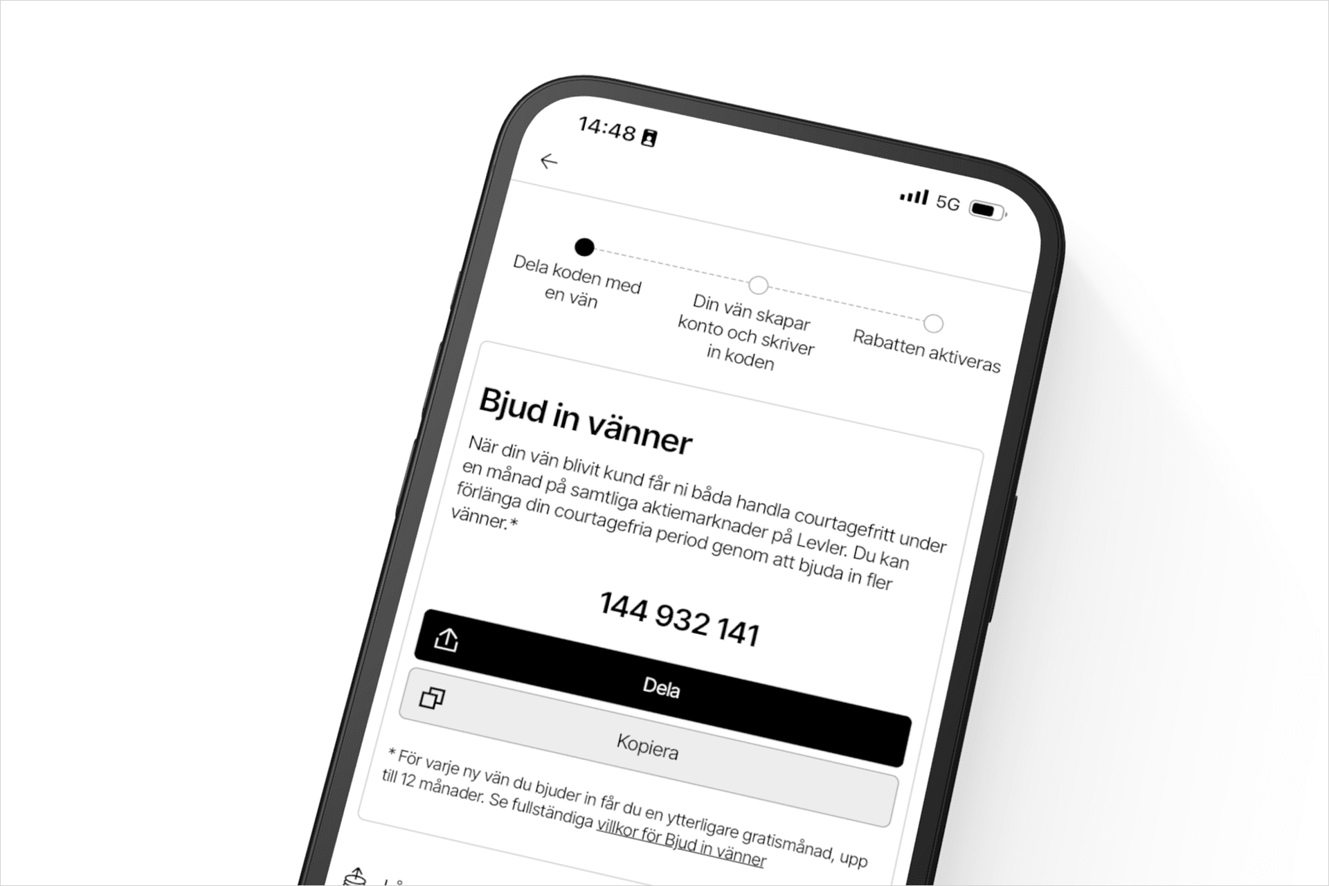 Bjud in vänner vit