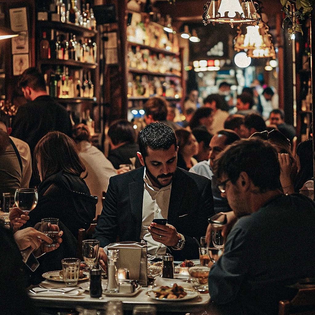 Människor på restaurang